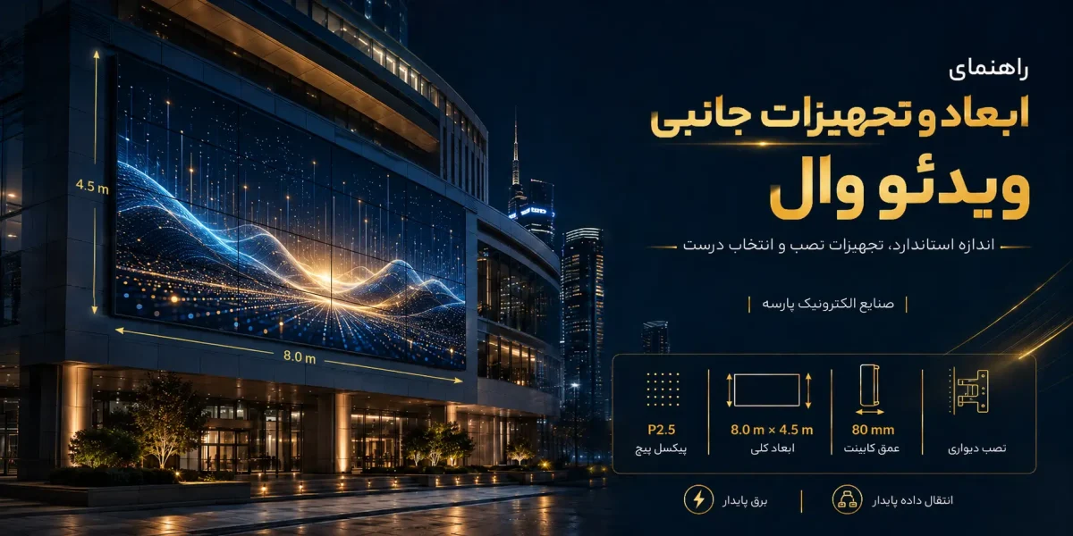 ابعاد و تجهیزات ویدئو وال | راهنمای انتخاب و اجرا