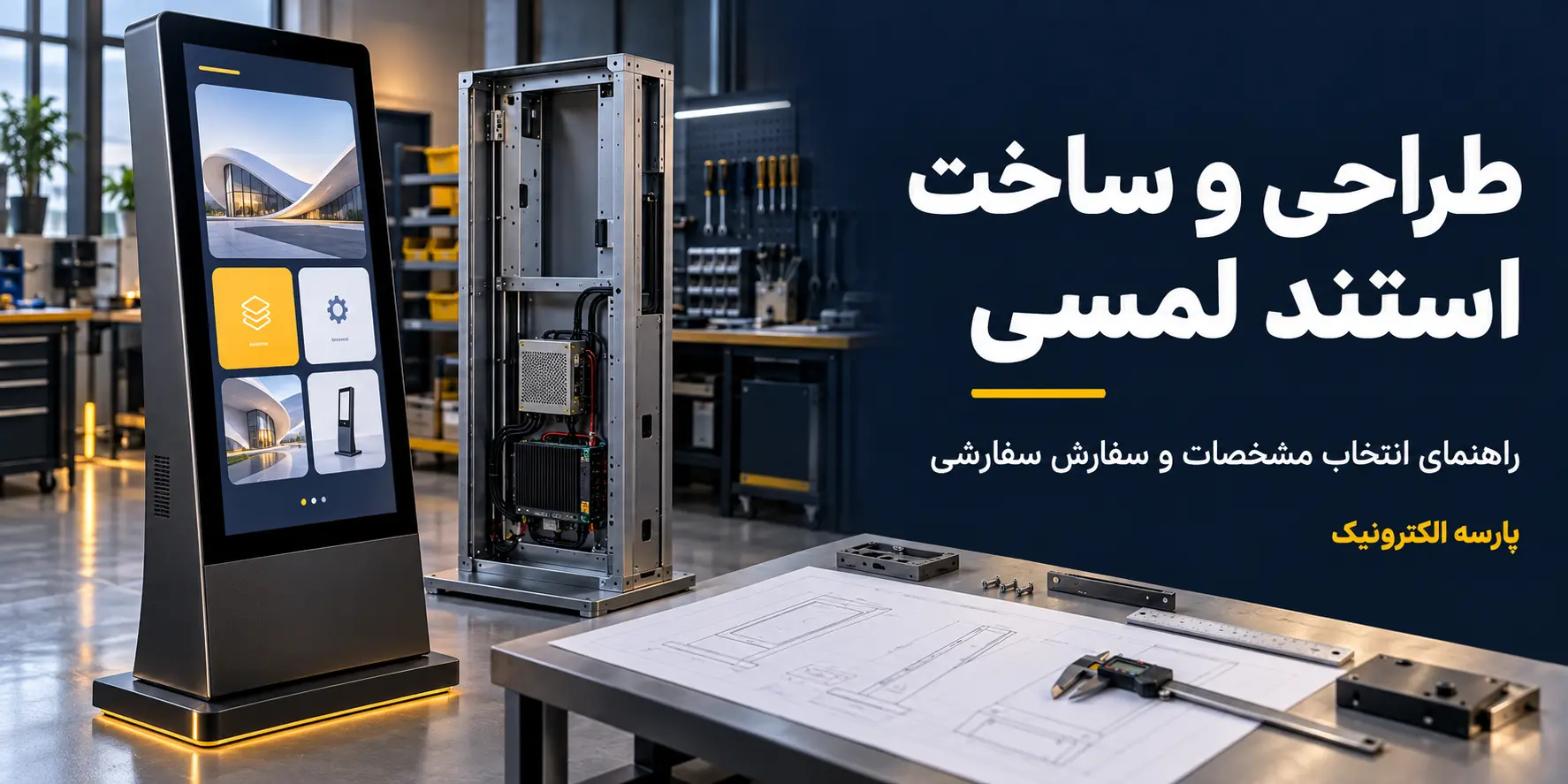طراحی و ساخت استند لمسی